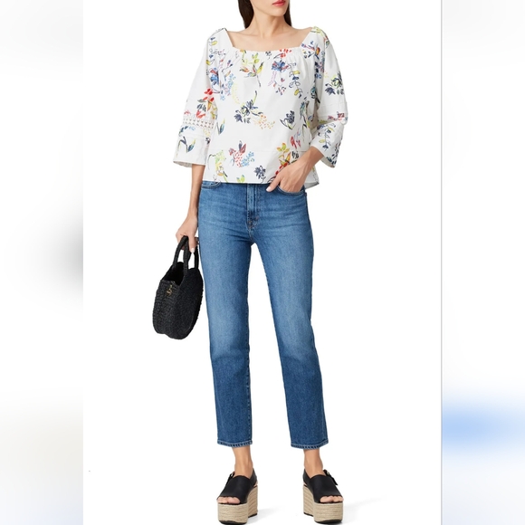 Tanya Taylor Stassi Floral Blouse Top Size 2 - Picture 2 of 7